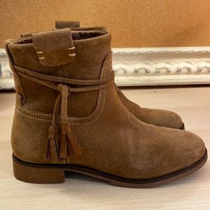 Zara brown “suede” EUR size 37 boots. Us equivalent 6.5 women’s.